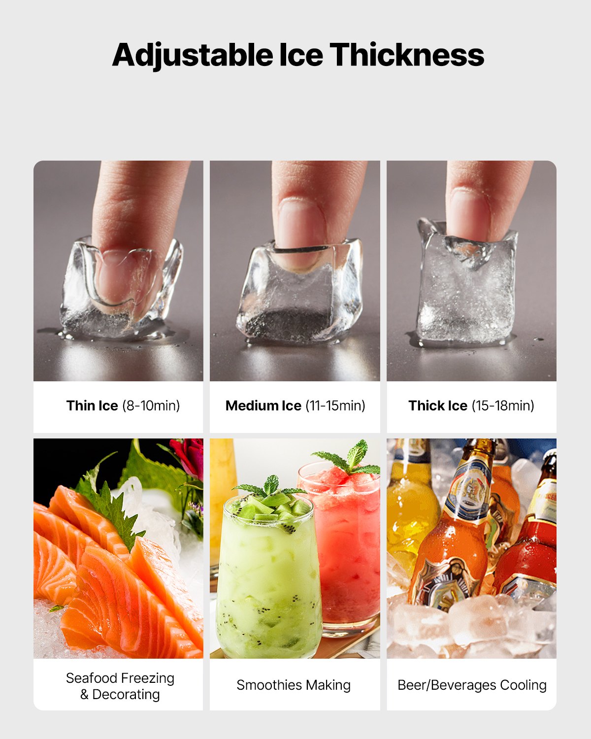 Pramoninis ledo generatorius VEVOR LRM-F360, 163 kg/parą