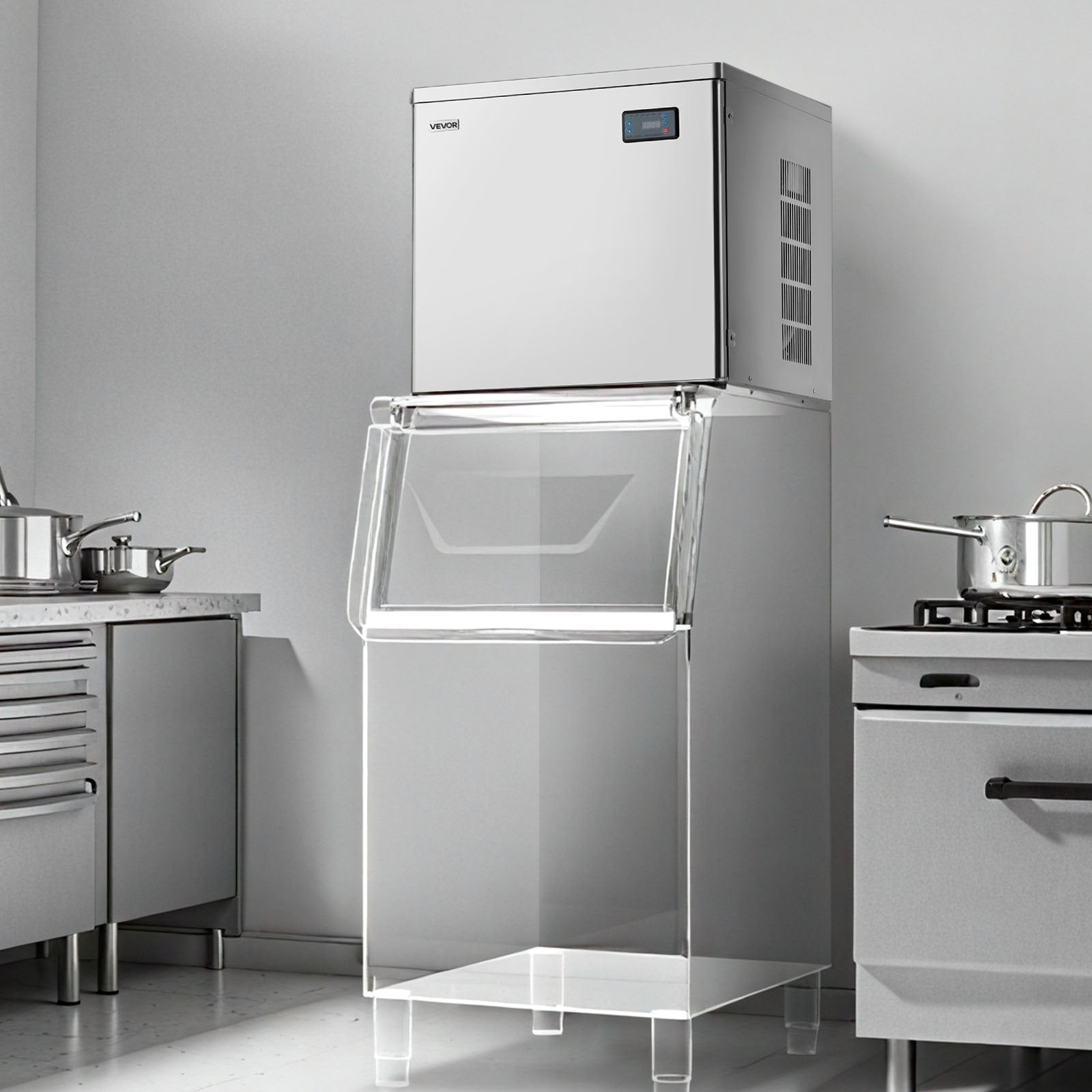 Pramoninis ledo generatorius (viršutinė dalis) VEVOR LB450TB, 204 kg/parą