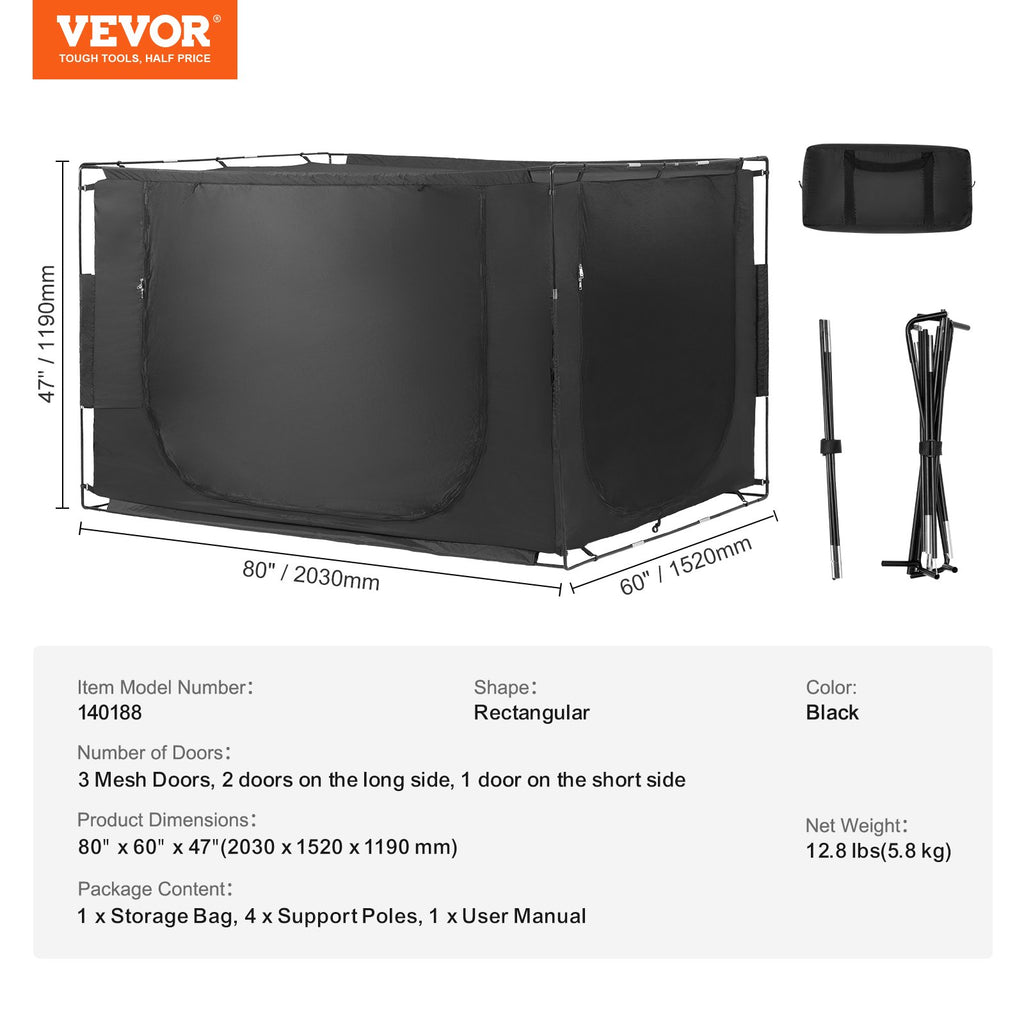 Lovos palapinė VEVOR 140188, 2030 x 1520 x 1190 mm