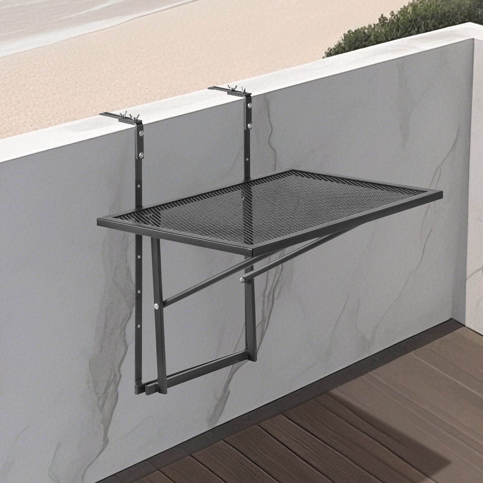 Pakabinamas balkono staliukas VEVOR DL-BC02, 61 x 41 cm