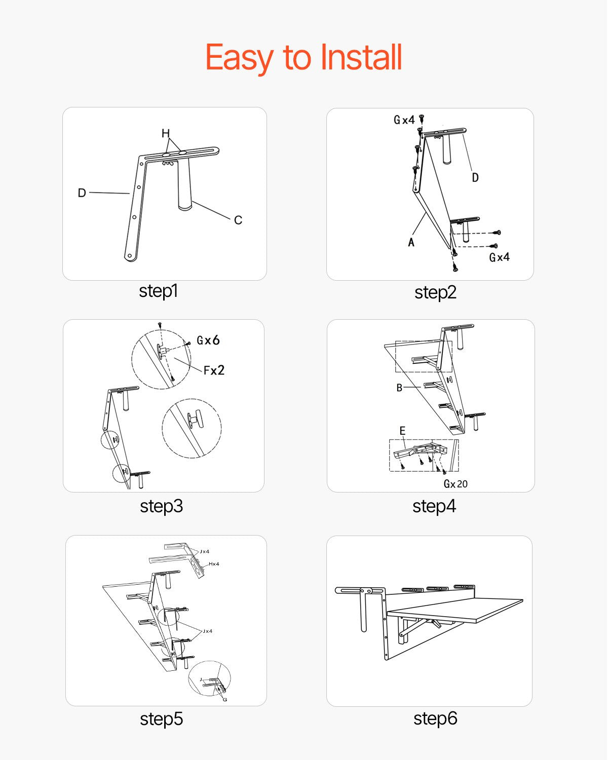 Pakabinamas balkono stalas VEVOR DL-BC05, 150 cm ilgio