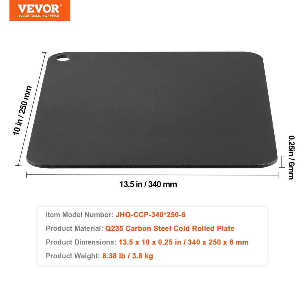 Plieno lakštas picai kepti VEVOR JHQ-CCP-340*250-6, 6 mm storio