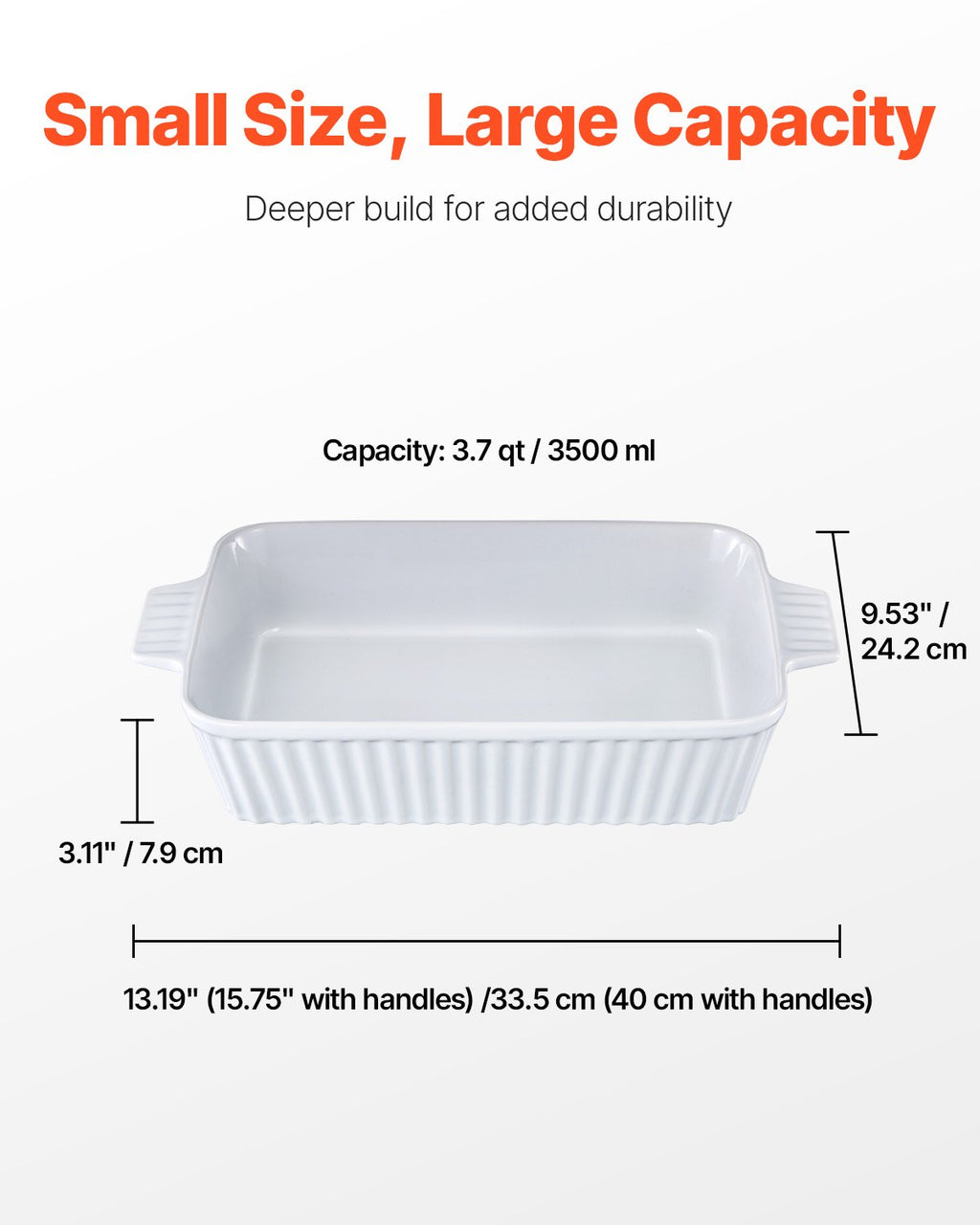 Keraminė kepimo forma VEVOR JH-S2024082301J, 3,5 l