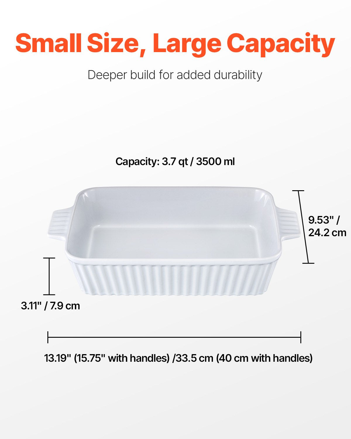 Keraminė kepimo forma VEVOR JH-S2024082301J, 3,5 l
