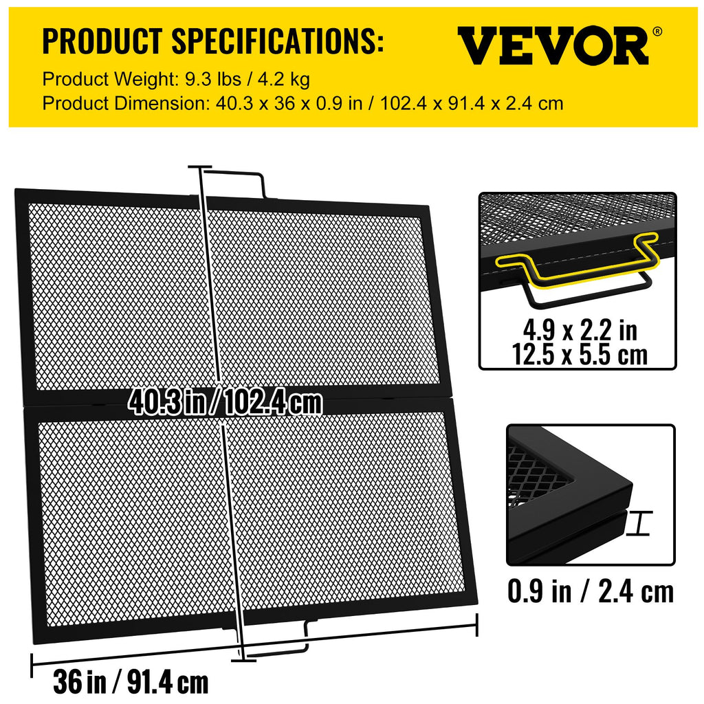 Laužavietės kepimo grotelės VEVOR VV-RFPGG-W3636, 91,4 cm