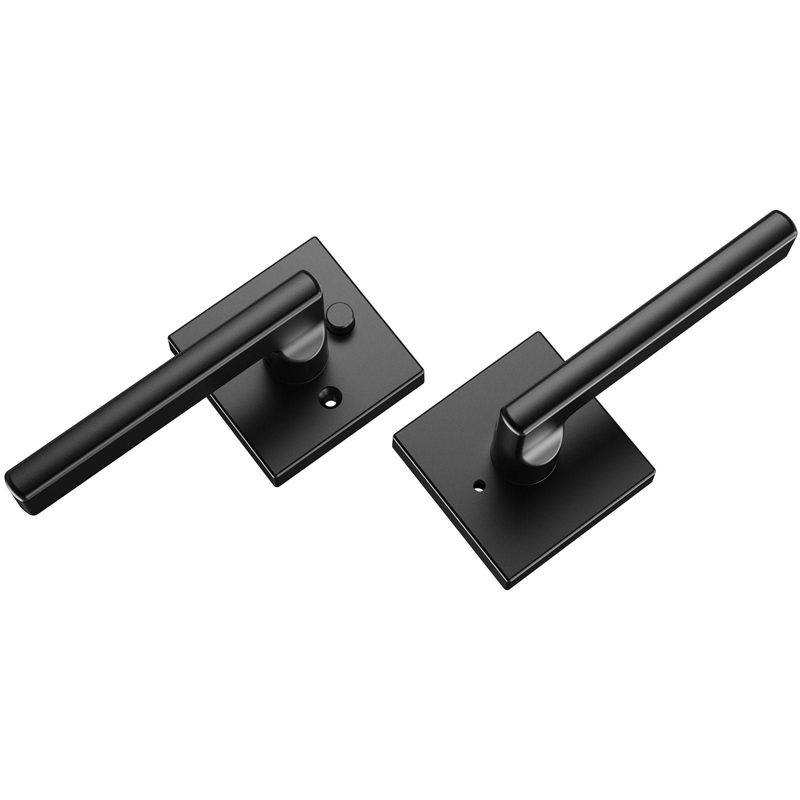 Vidaus durų rankena su užraktu VEVOR KJ2118-BK-BLK, matinė juoda