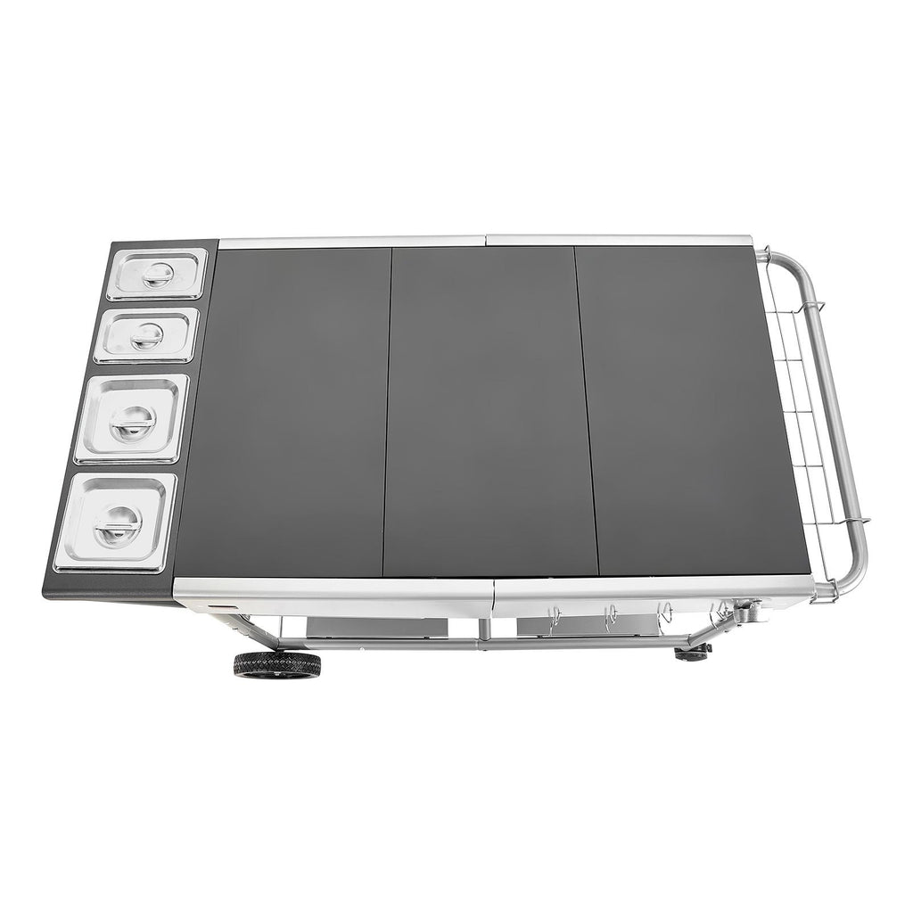 Lauko kepsninės vežimėlis VEVOR WER-V3, 925 x 595 mm stalviršis