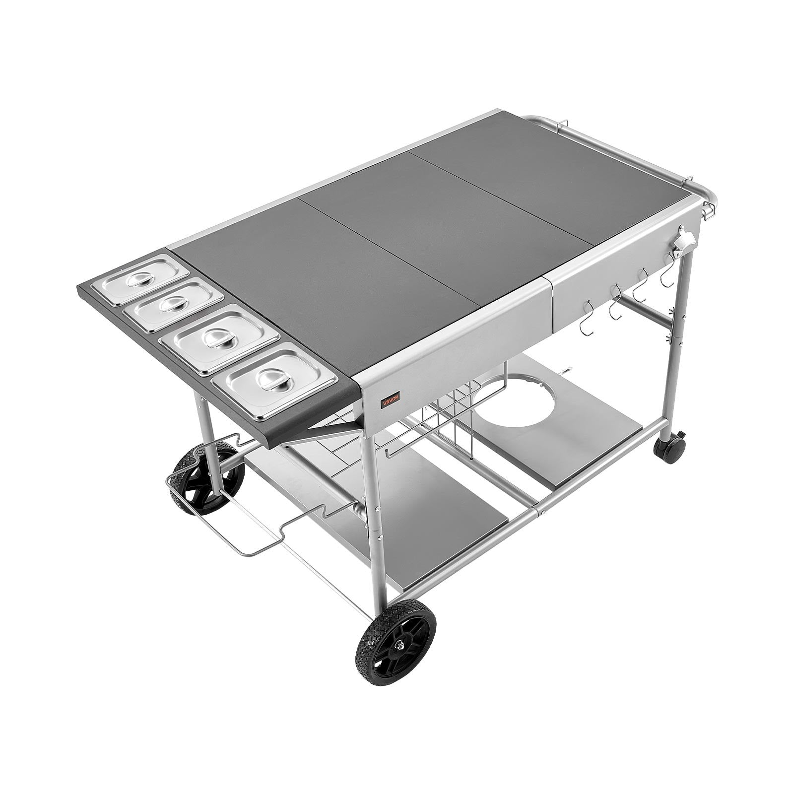 Lauko kepsninės vežimėlis VEVOR WER-V3, 925 x 595 mm stalviršis