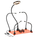 Magnetinis litavimo stovas VEVOR LFS0204, su 3X LED didinamuoju stiklu