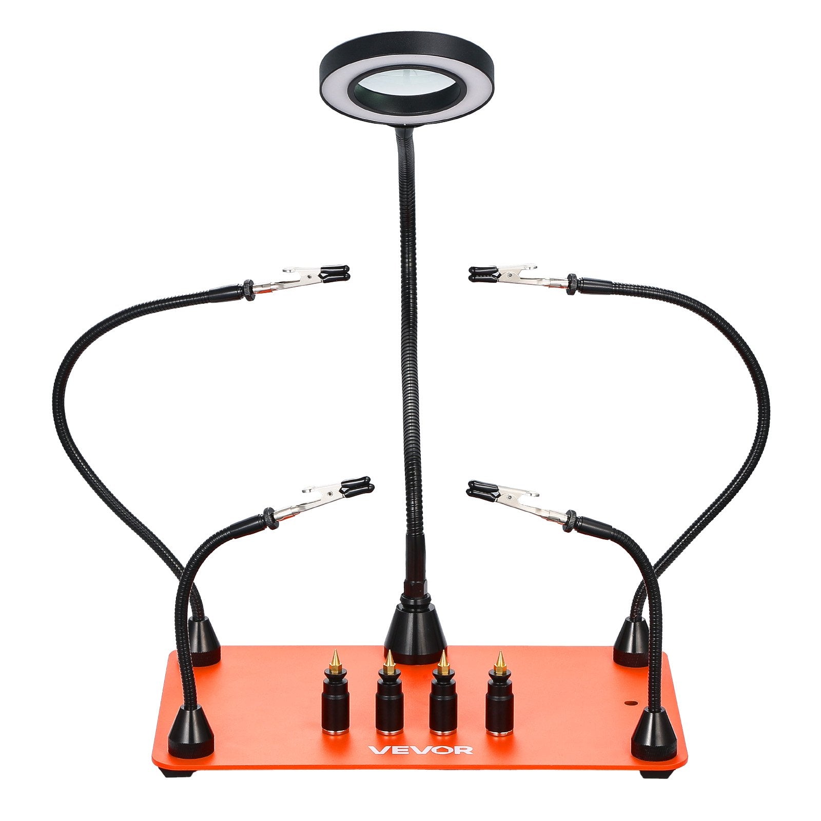 Magnetinis litavimo stovas VEVOR LFS0204, su 3X LED didinamuoju stiklu