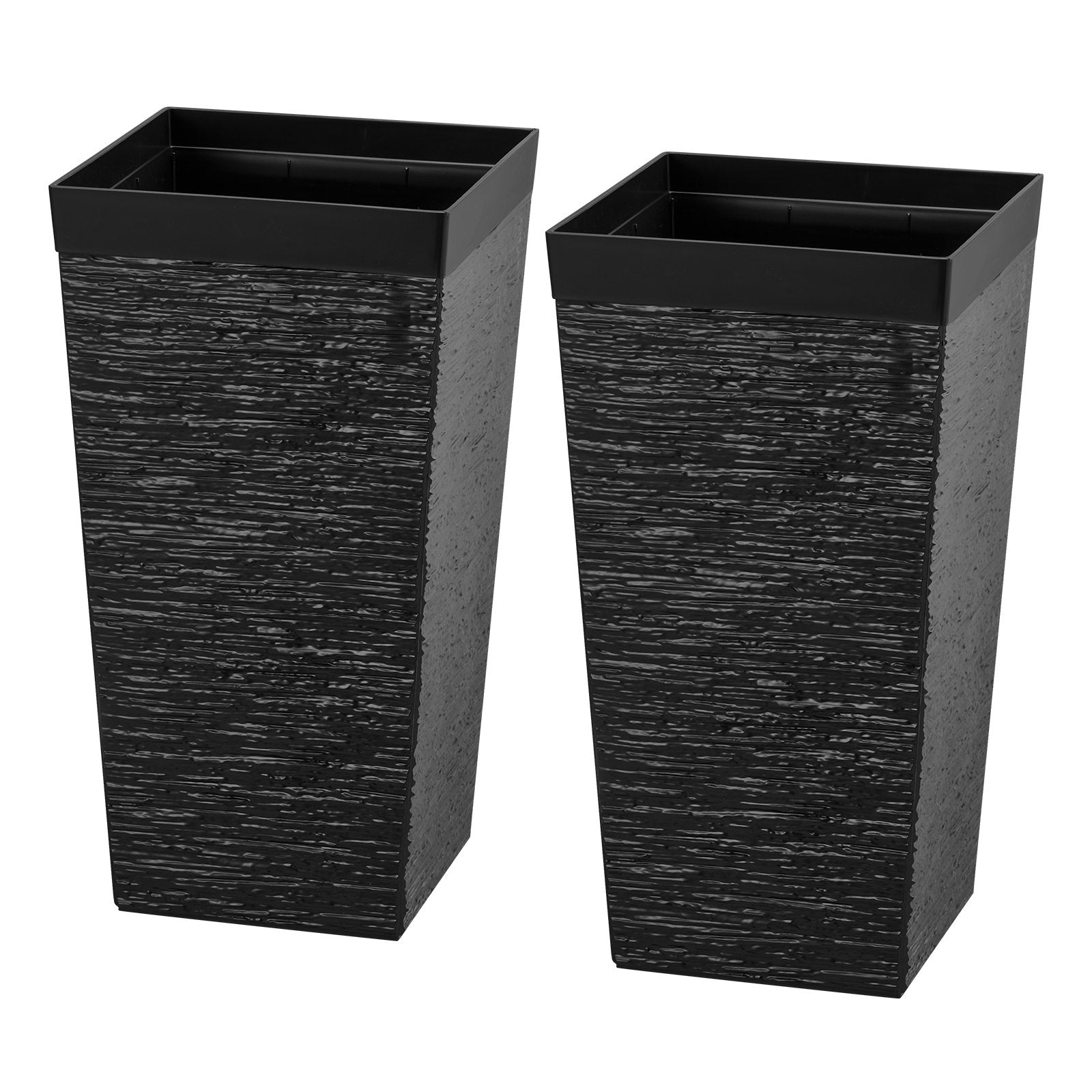 Aukšti vazonai VEVOR 9004W-BK, 2 vnt., 580 mm aukščio