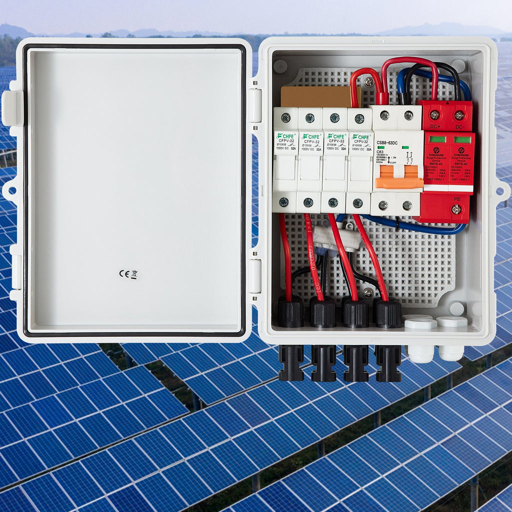 Saulės elektrinės sujungimo dėžutė VEVOR SP-HL-P202010-15A, 4 kanalų