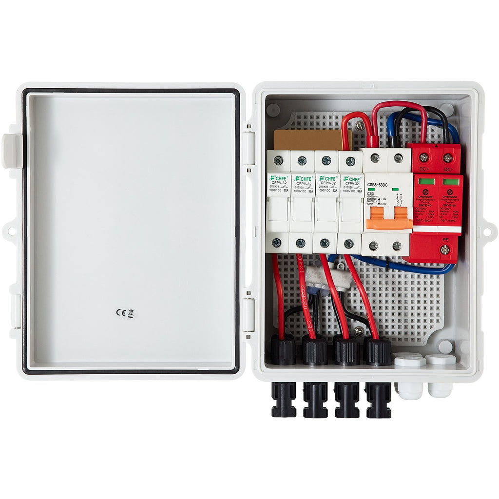 Saulės elektrinės sujungimo dėžutė VEVOR SP-HL-P202010-15A, 4 kanalų