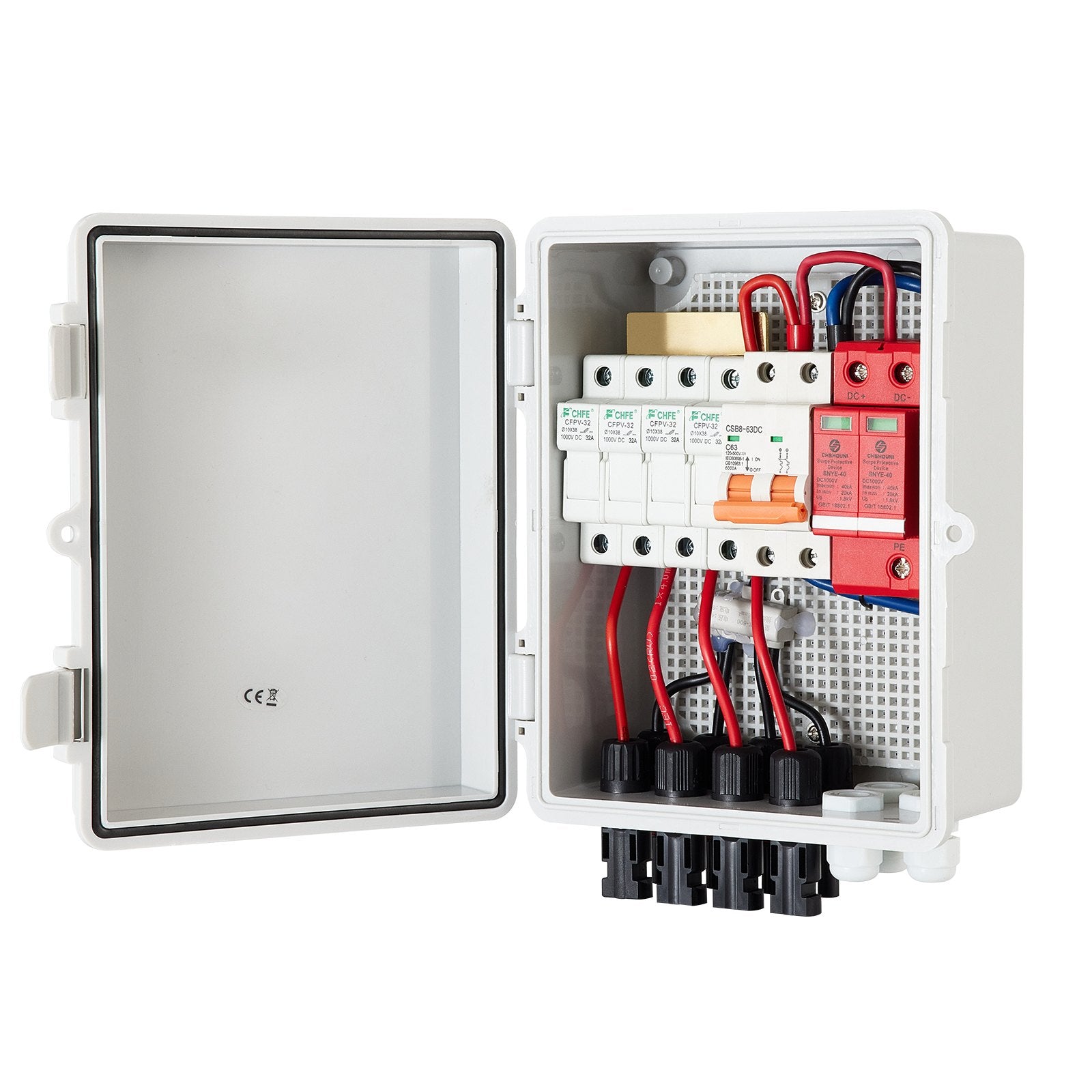 Saulės elektrinės sujungimo dėžutė VEVOR SP-HL-P202010-15A, 4 kanalų