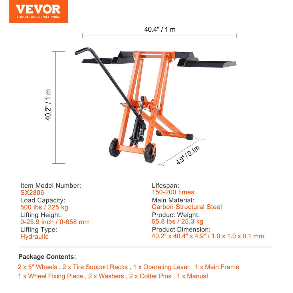 Žoliapjovės keltuvas VEVOR SX2806, 225 kg keliamoji galia