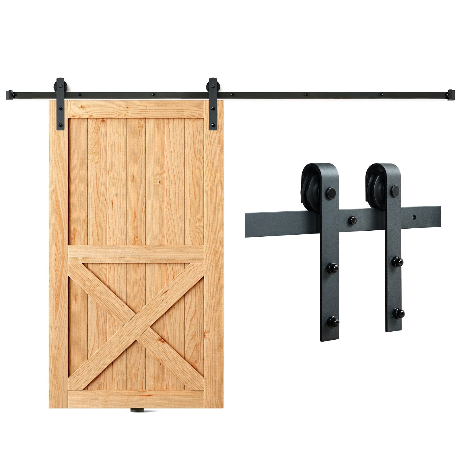 Stumdomų durų mechanizmas VEVOR 004-2.44M-D, 304,8 cm