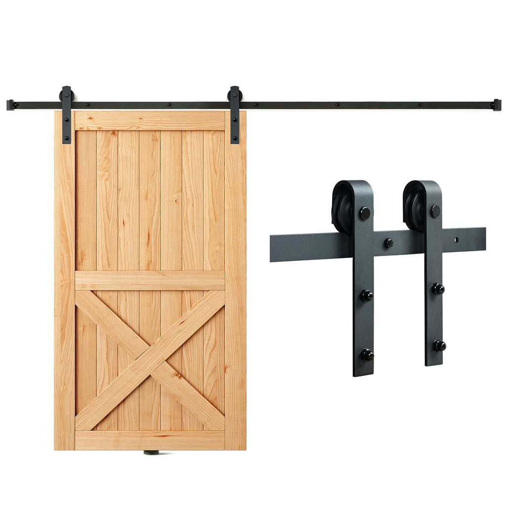Stumdomų durų furnitūros komplektas VEVOR 004-2.44M, 244 cm ilgio