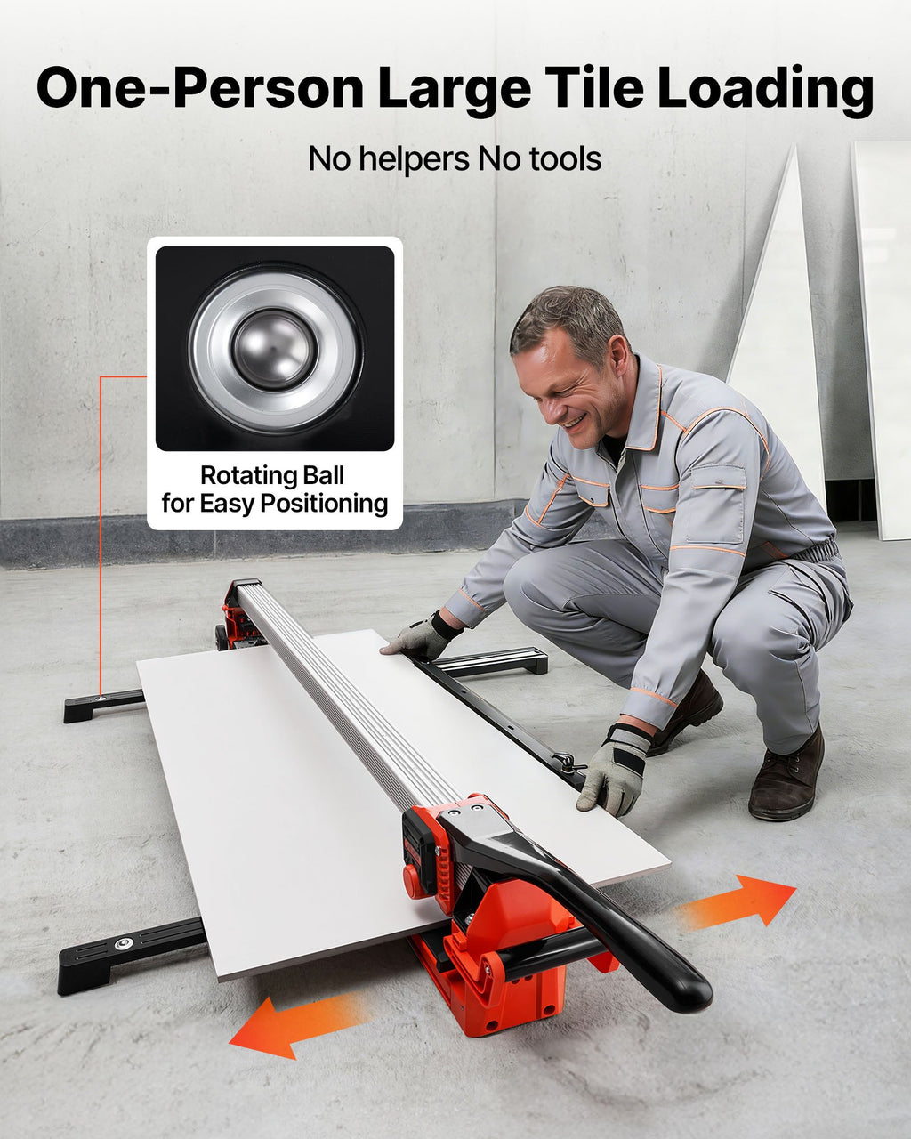 Mechaninės plytelių pjovimo staklės VEVOR TC-X01A-1200, 1200 mm