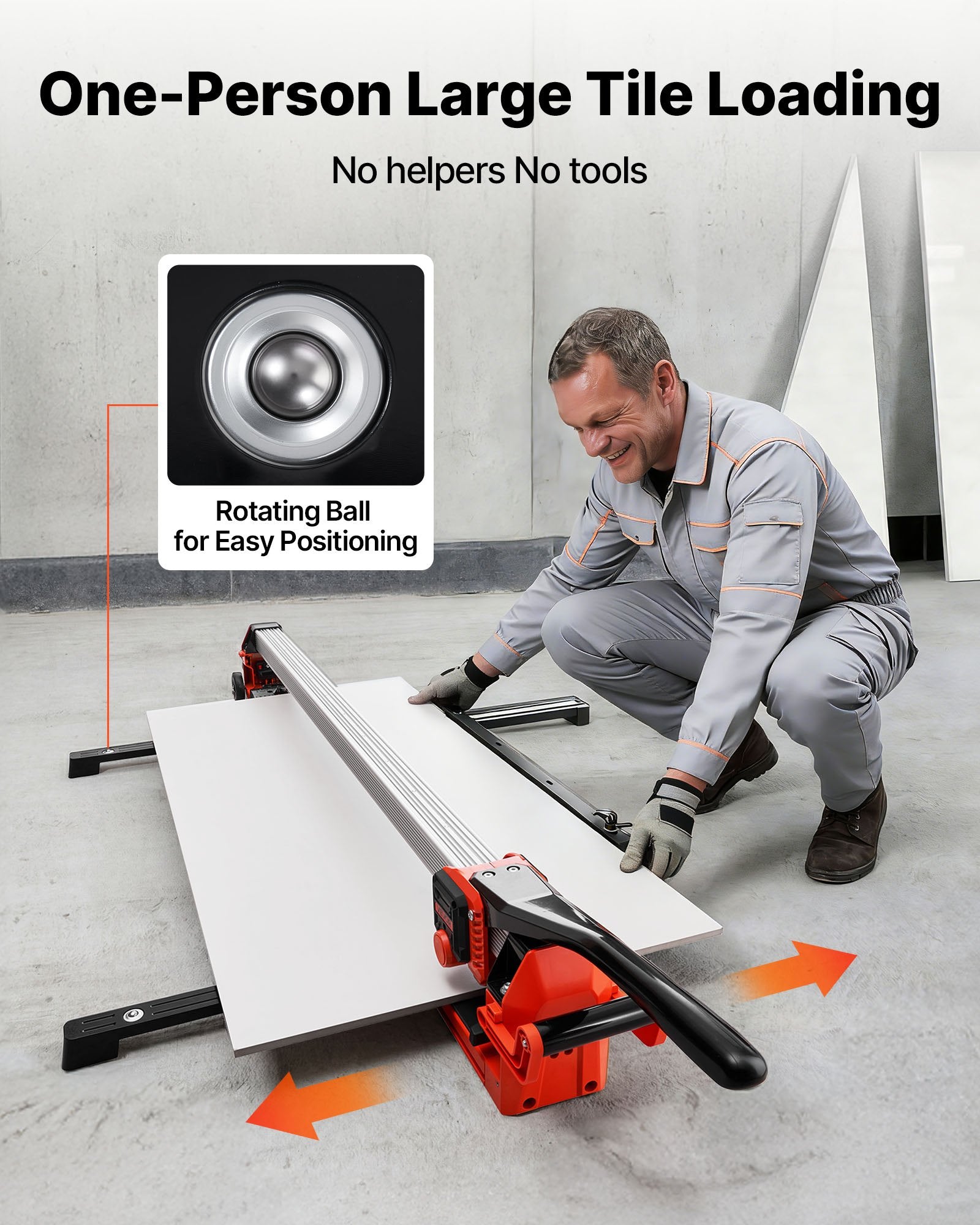 Mechaninės plytelių pjovimo staklės VEVOR TC-X01A-1200, 1200 mm