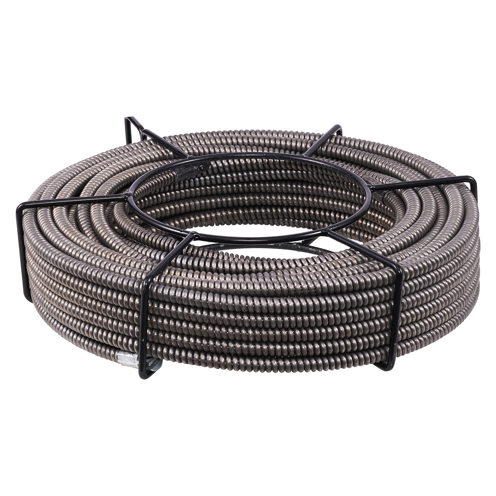 Kanalizacijos valymo trosas VEVOR, 15 m x 9,5 mm