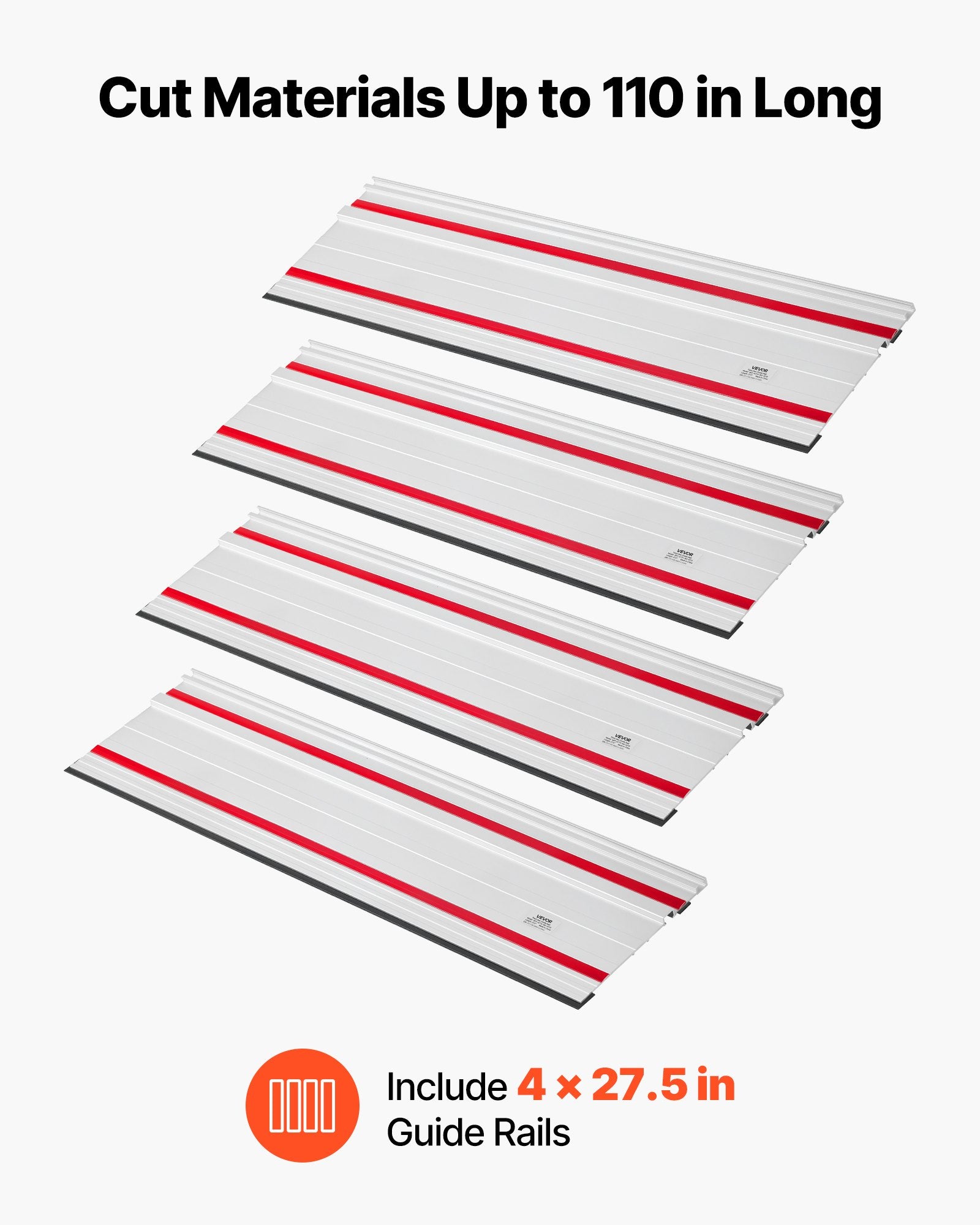 Kreipiančioji liniuotė diskiniam pjūklui VEVOR M1Y-4ZTH-160-4P70, 2794 mm