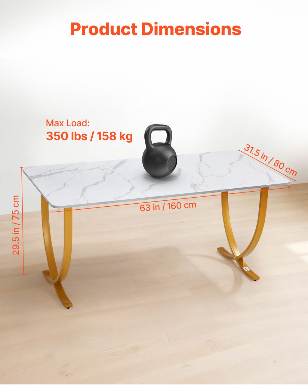 Biuro stalas VEVOR ZH607, 160 x 80 cm