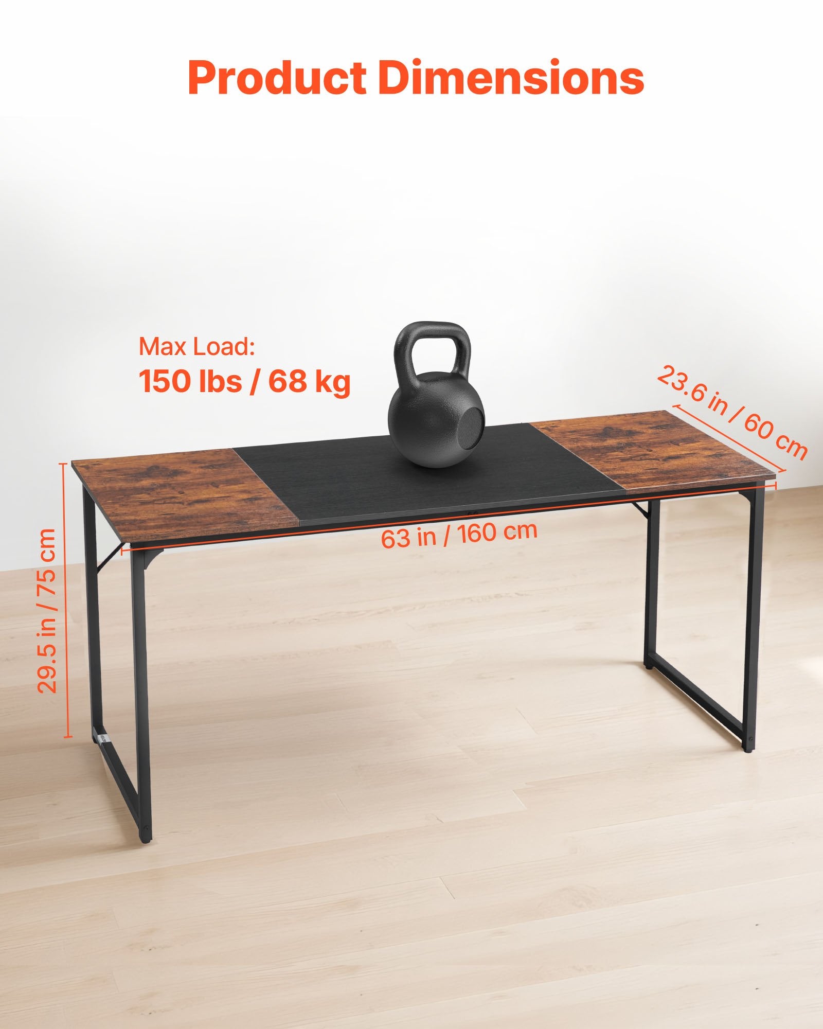 Kompiuterio stalas VEVOR ZH606, 160 cm