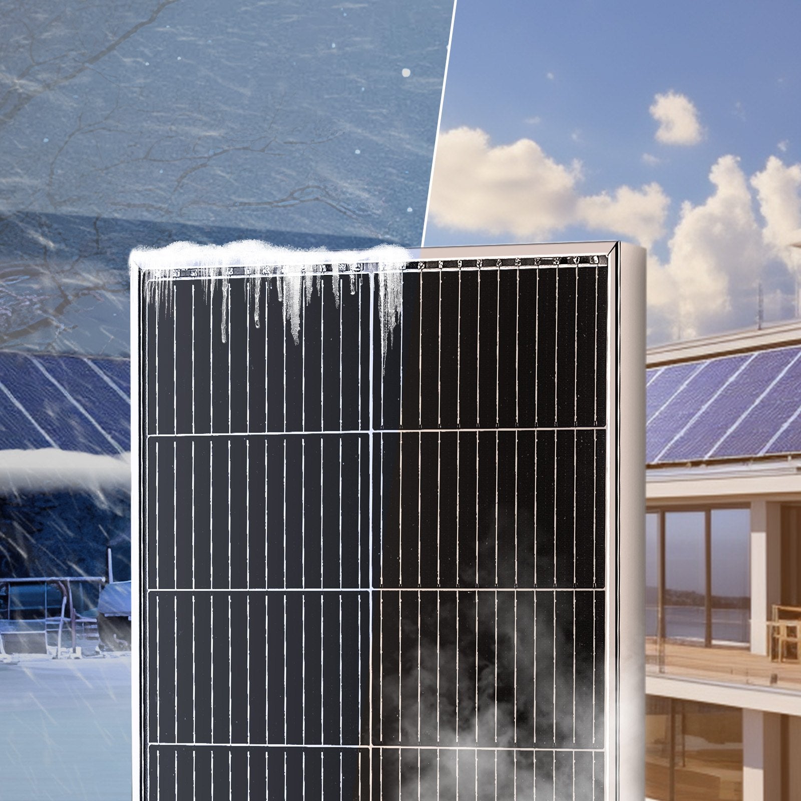 Monokristalinis saulės baterijų komplektas VEVOR S100, 100W