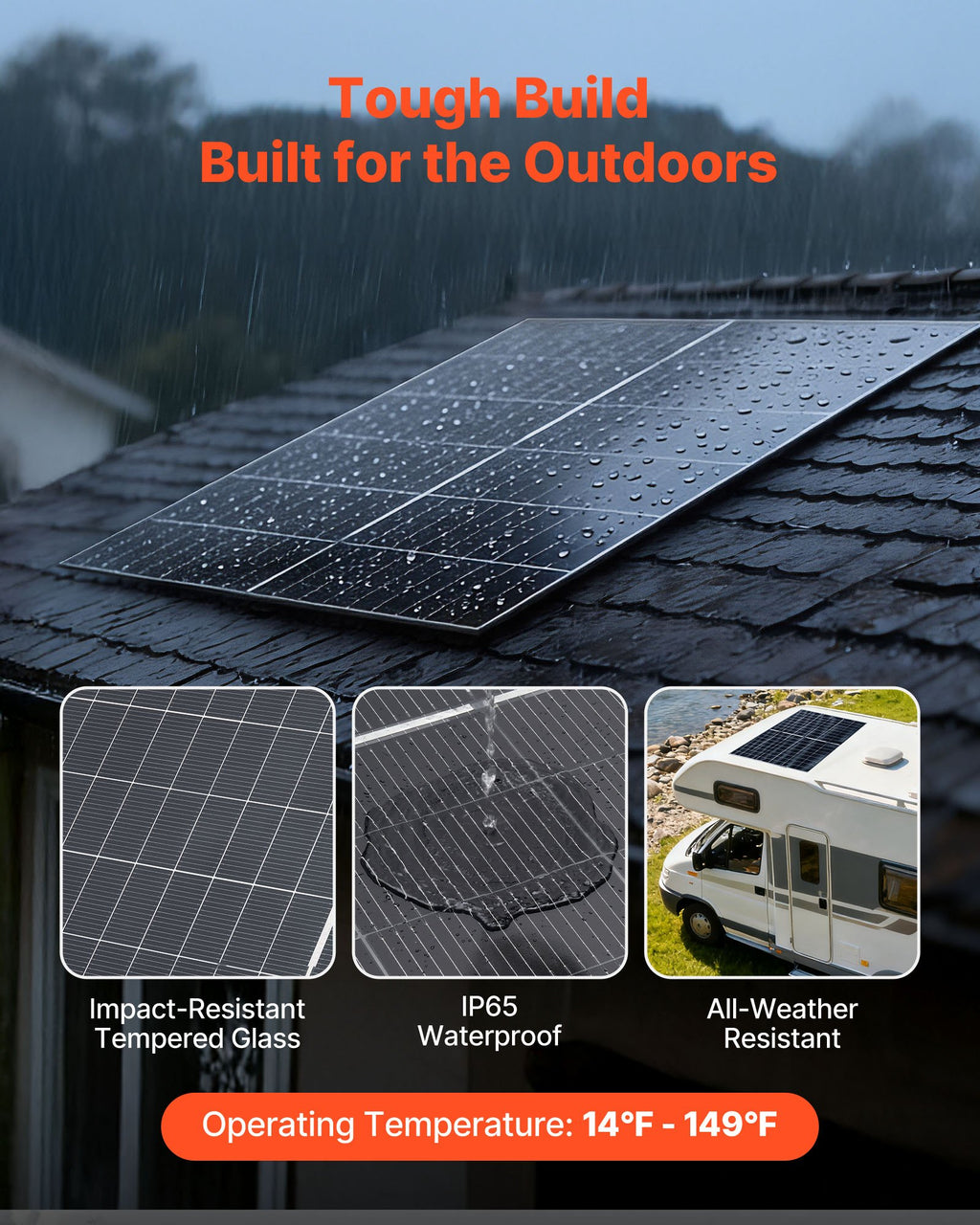 Bifacial saulės moduliai VEVOR S400, 800 W (2 x 400 W)