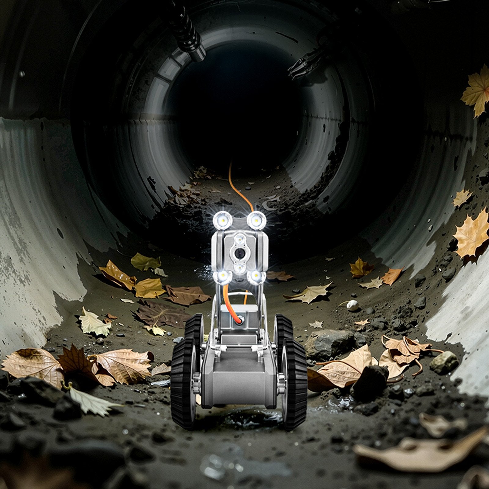 Vamzdynų patikros robotas VEVOR WR030-120, 120 m kabelis
