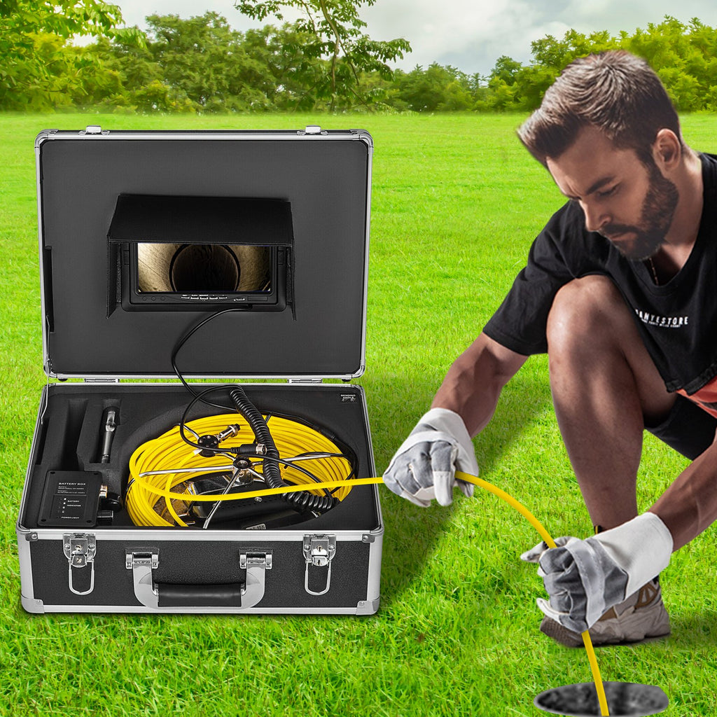 Vamzdynų patikros kamera VEVOR 20M 7Inch, 7 colių LCD ekranas