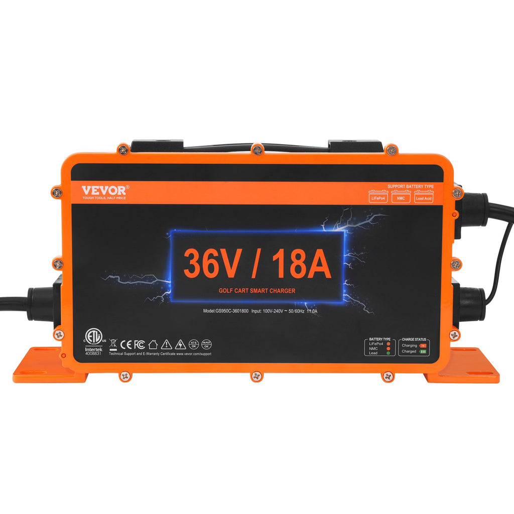 Golfo vežimėlio akumuliatorių įkroviklis VEVOR GS950C-3601800, 36V 18A