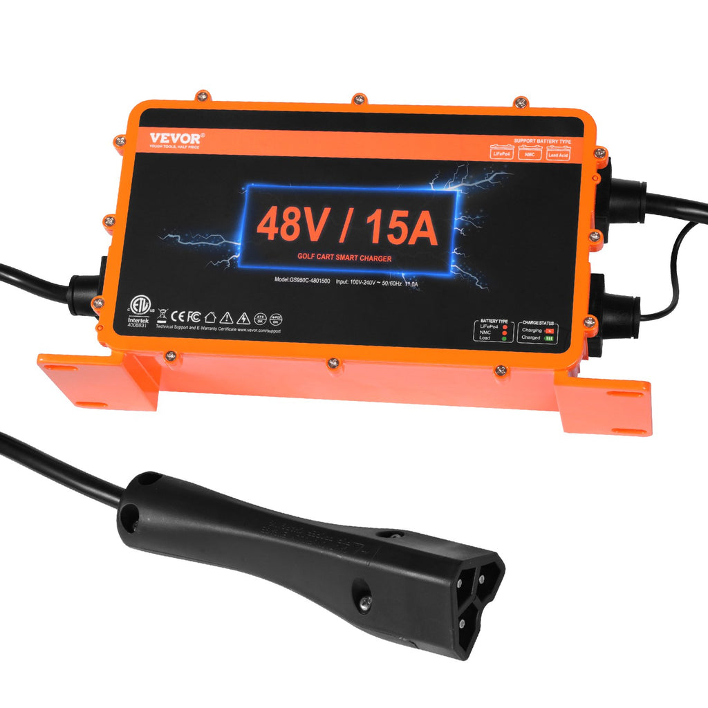 Golfo vežimėlio akumuliatorių įkroviklis VEVOR GS950C-4801500, 48V 15A