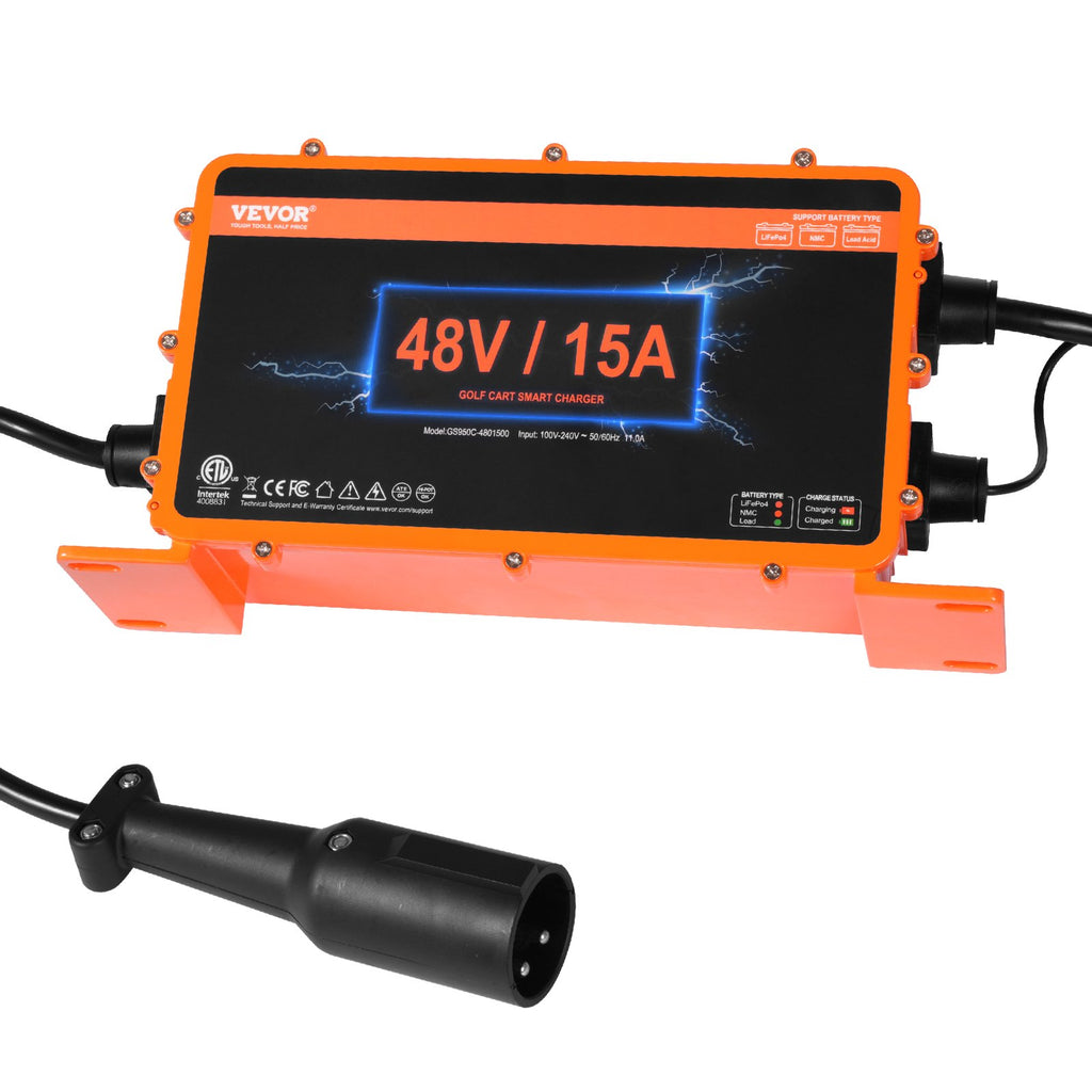 Golfo vežimėlio akumuliatorių įkroviklis VEVOR GS950C-4801500, 48V 15A