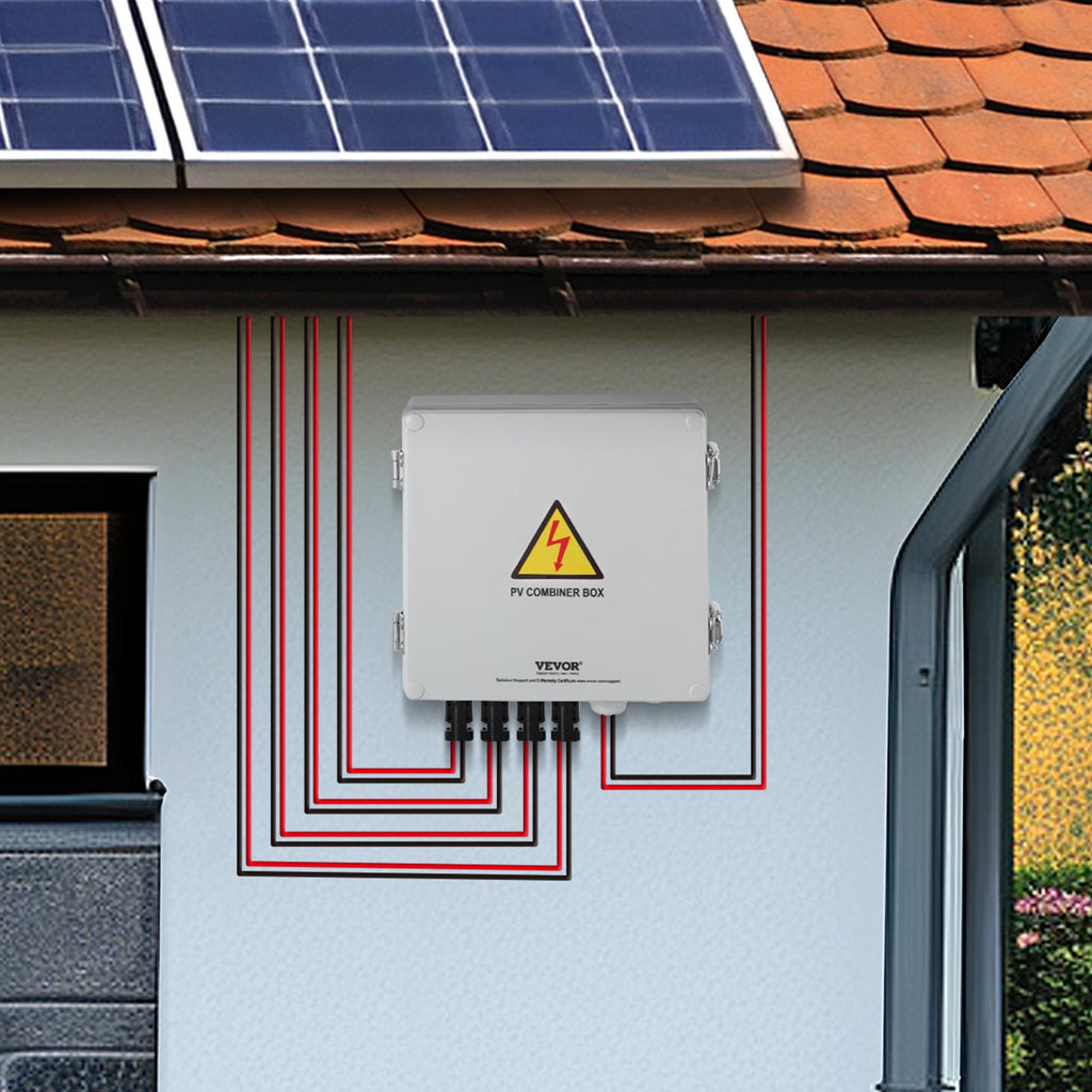 Saulės elektrinės sujungimo dėžutė VEVOR SP-HL-P202010-10A, 4 kanalų
