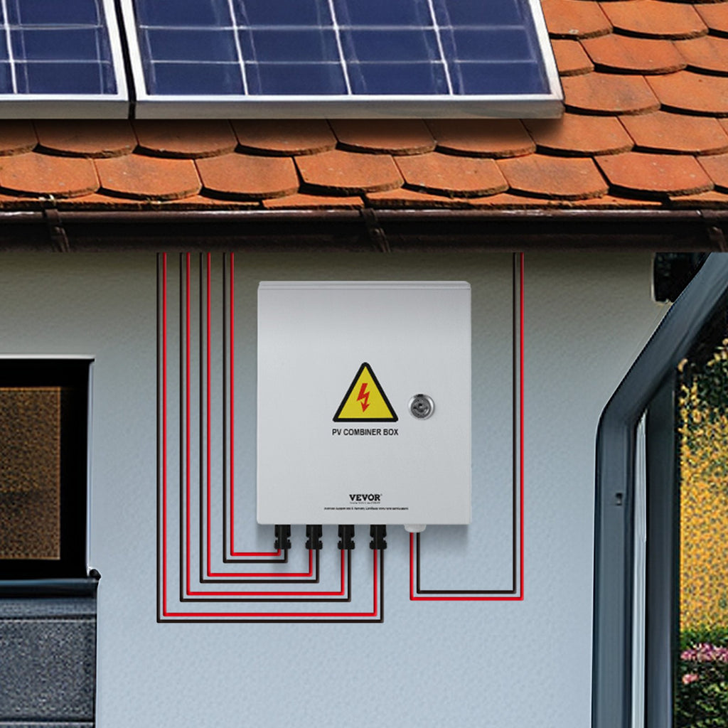 Saulės elektrinės sujungimo dėžutė VEVOR SP-HL-S252310-15A, 4 įvadų