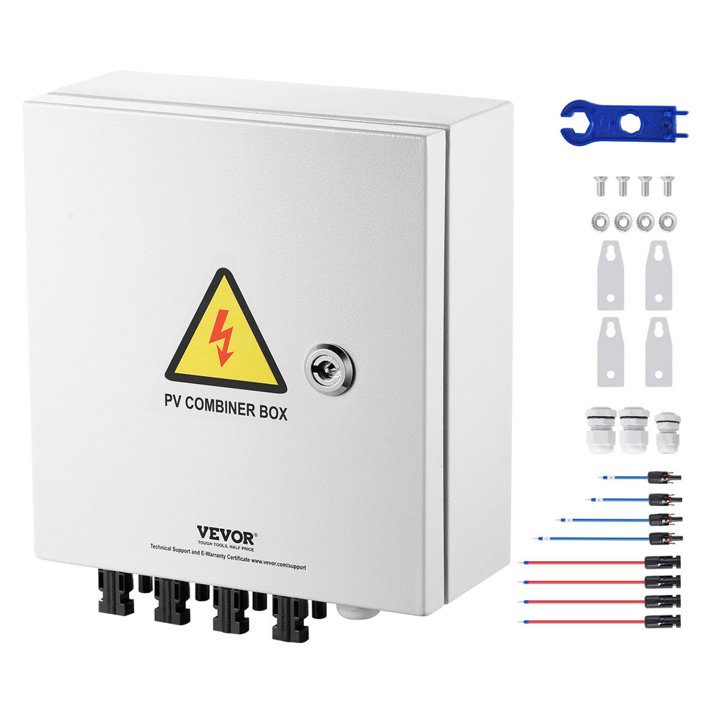 Saulės elektrinės sujungimo dėžutė VEVOR SP-HL-S252310-15A, 4 įvadų