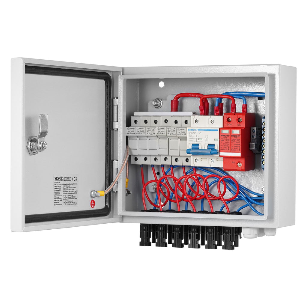 Saulės elektrinės sujungimo dėžutė VEVOR SP-HL-S252810-15A, 6 grandinių