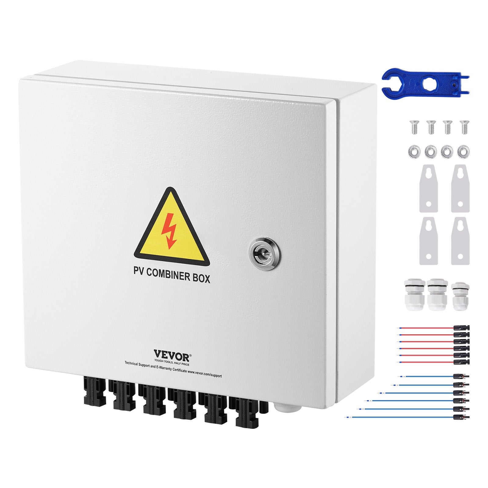 Saulės elektrinės sujungimo dėžutė VEVOR SP-HL-S252810-15A, 6 grandinių