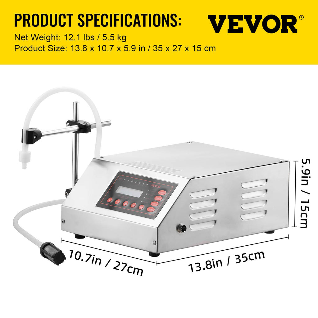 Skysčių išpilstymo aparatas VEVOR GFK-160, 2-3500 ml