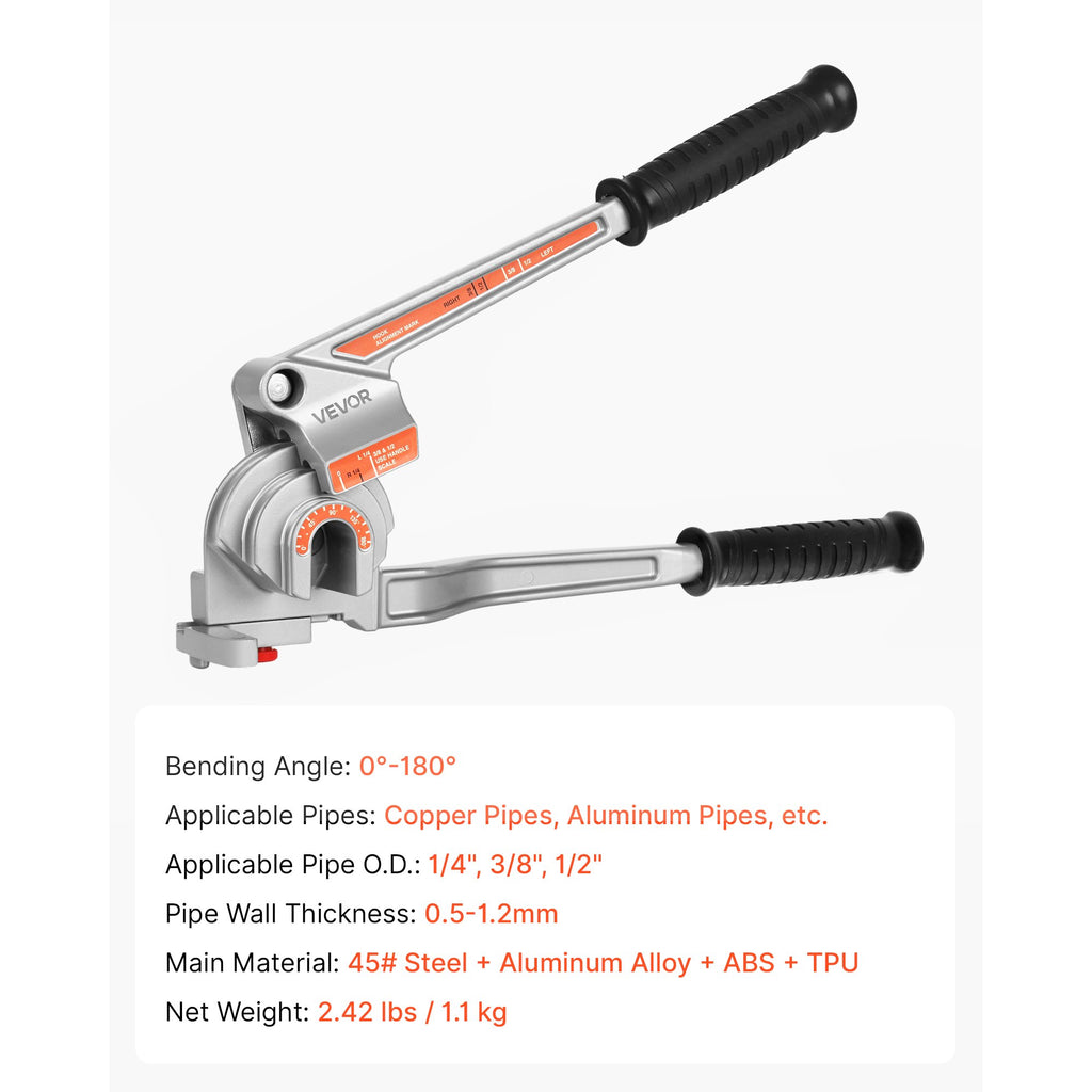 Vamzdžių lenkimo prietaisas VEVOR 3-in-1, 6,35–12,7 mm