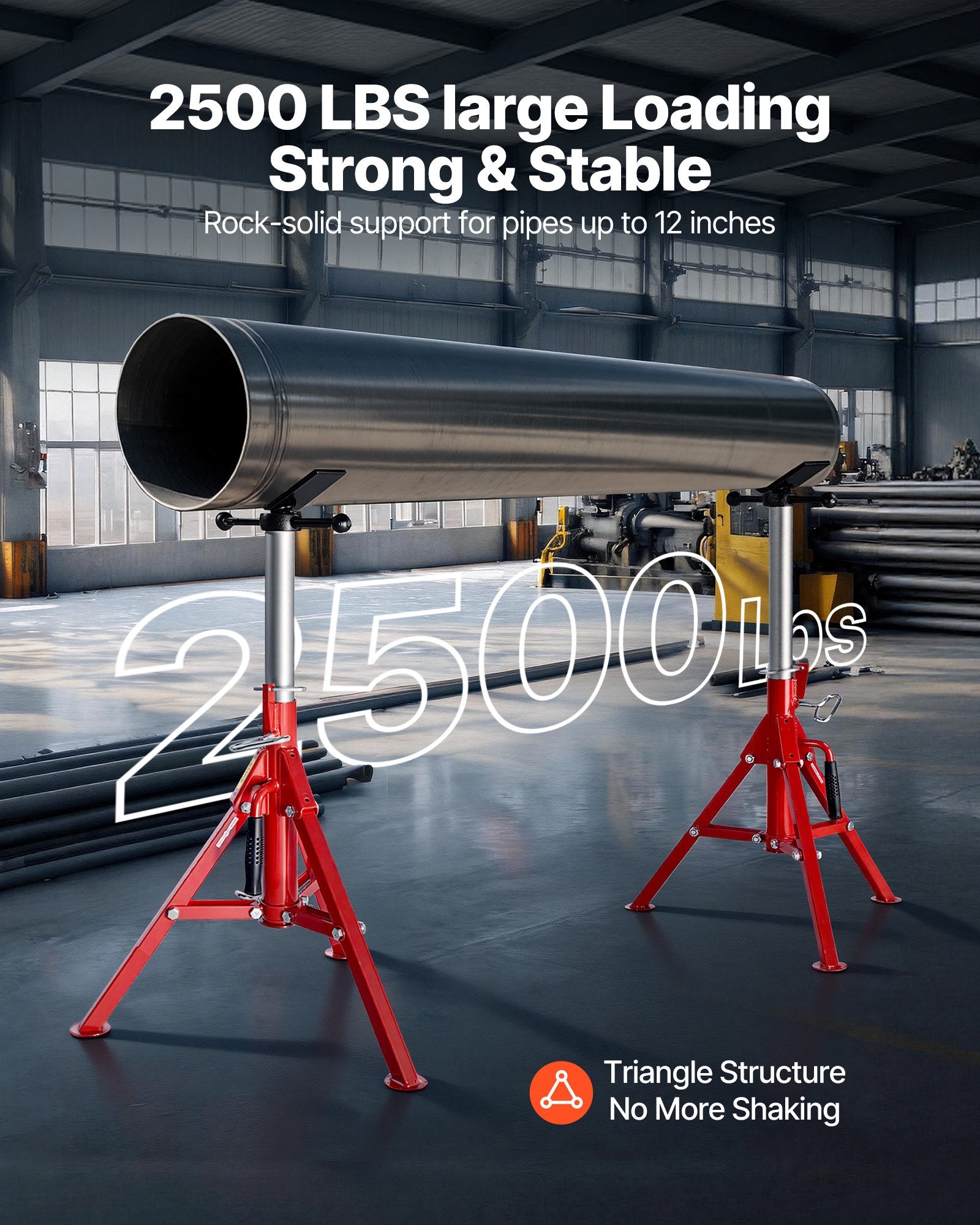 V formos vamzdžių stovas VEVOR 1107B, 1134 kg keliamoji galia