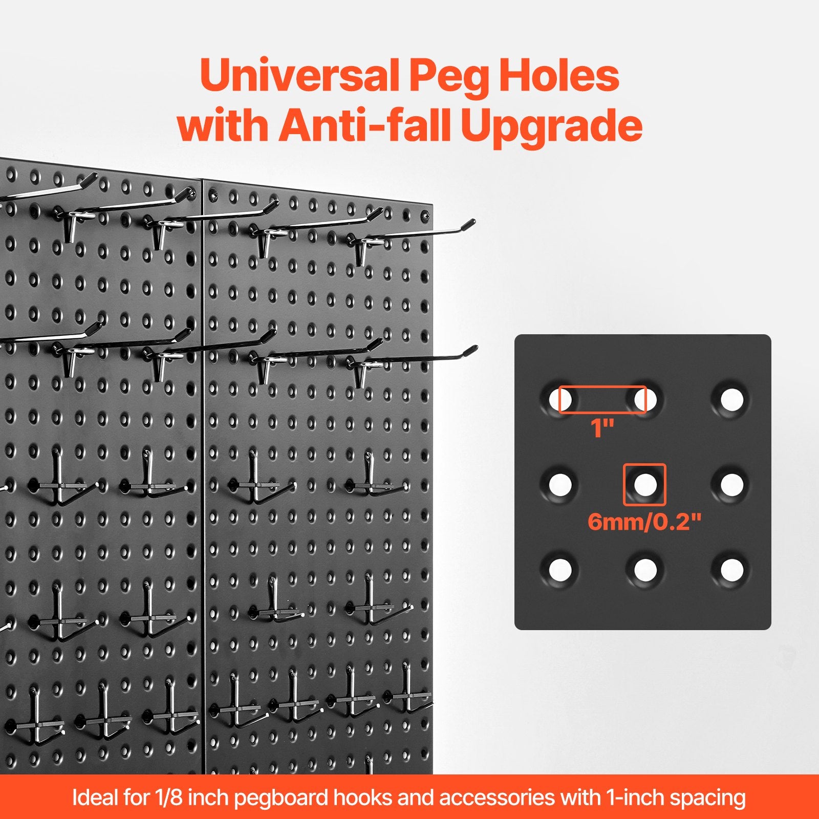 Metalinės perforuotos sienelės VEVOR SKU5-PEGBOARD KIT, 2 vnt.