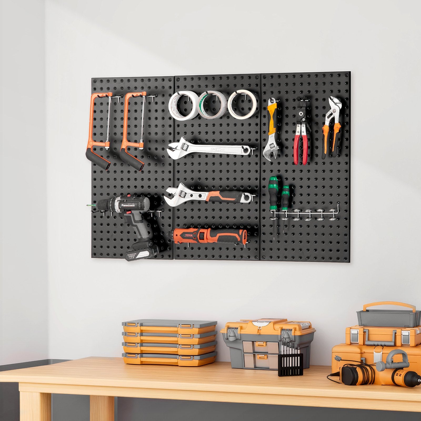 Perforuotos sienelės įrankiams VEVOR SKU2-PEGBOARD KIT, 3 vnt. komplektas