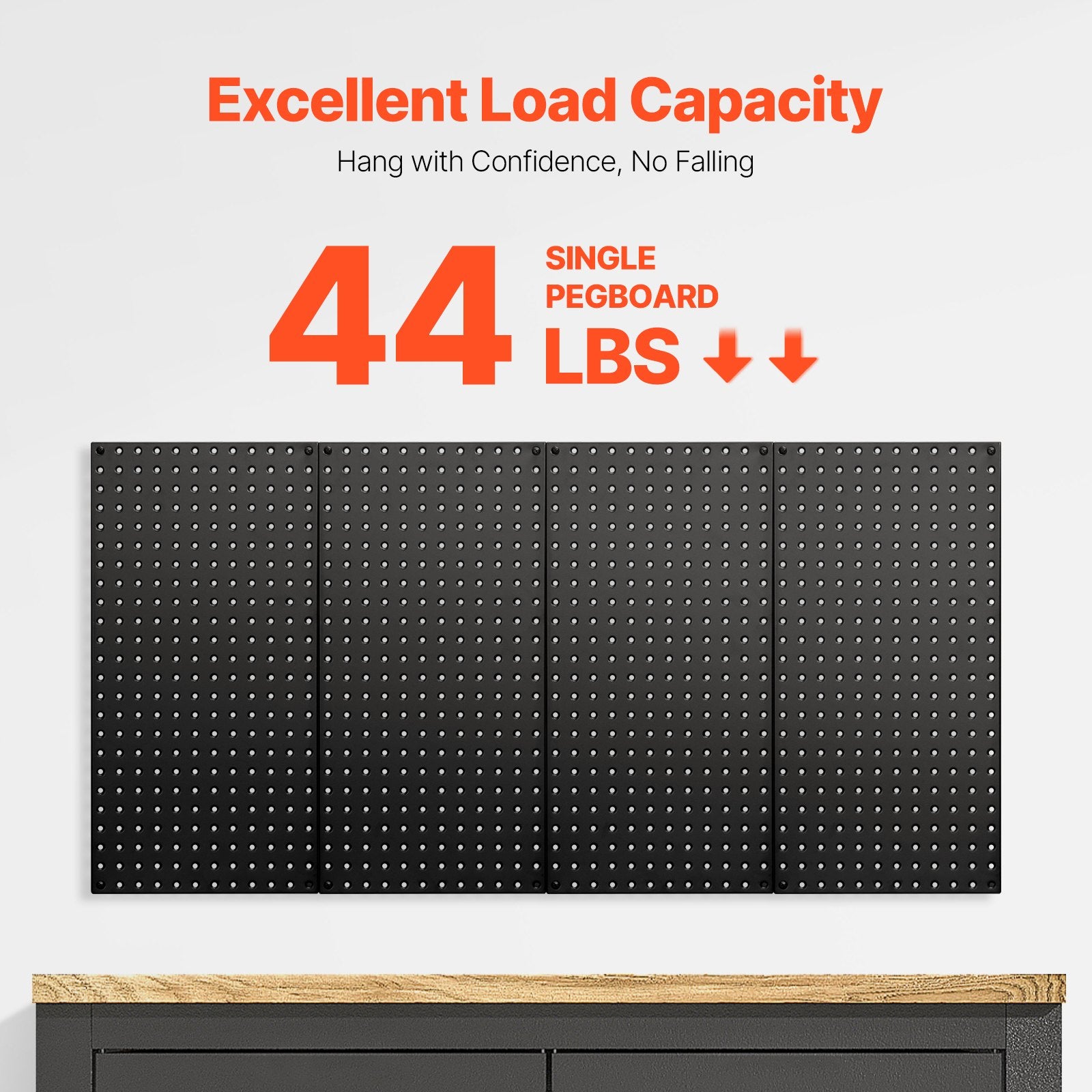 Metalinės perforuotos sienelės įrankiams VEVOR SKU3-PEGBOARD KIT, 4 vnt. komplektas