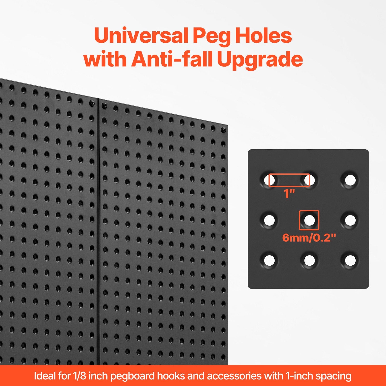 Metalinės perforuotos sienelės įrankiams VEVOR SKU3-PEGBOARD KIT, 4 vnt. komplektas