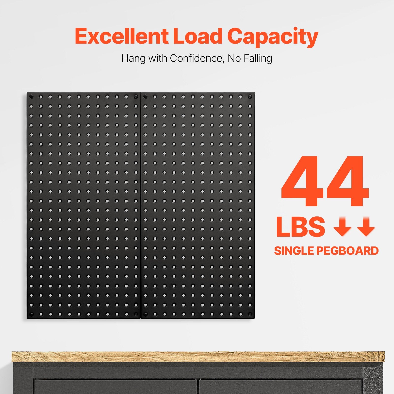 Metalinis įrankių sienelės skydas VEVOR SKU4-PEGBOARD KIT, 81 x 41 cm