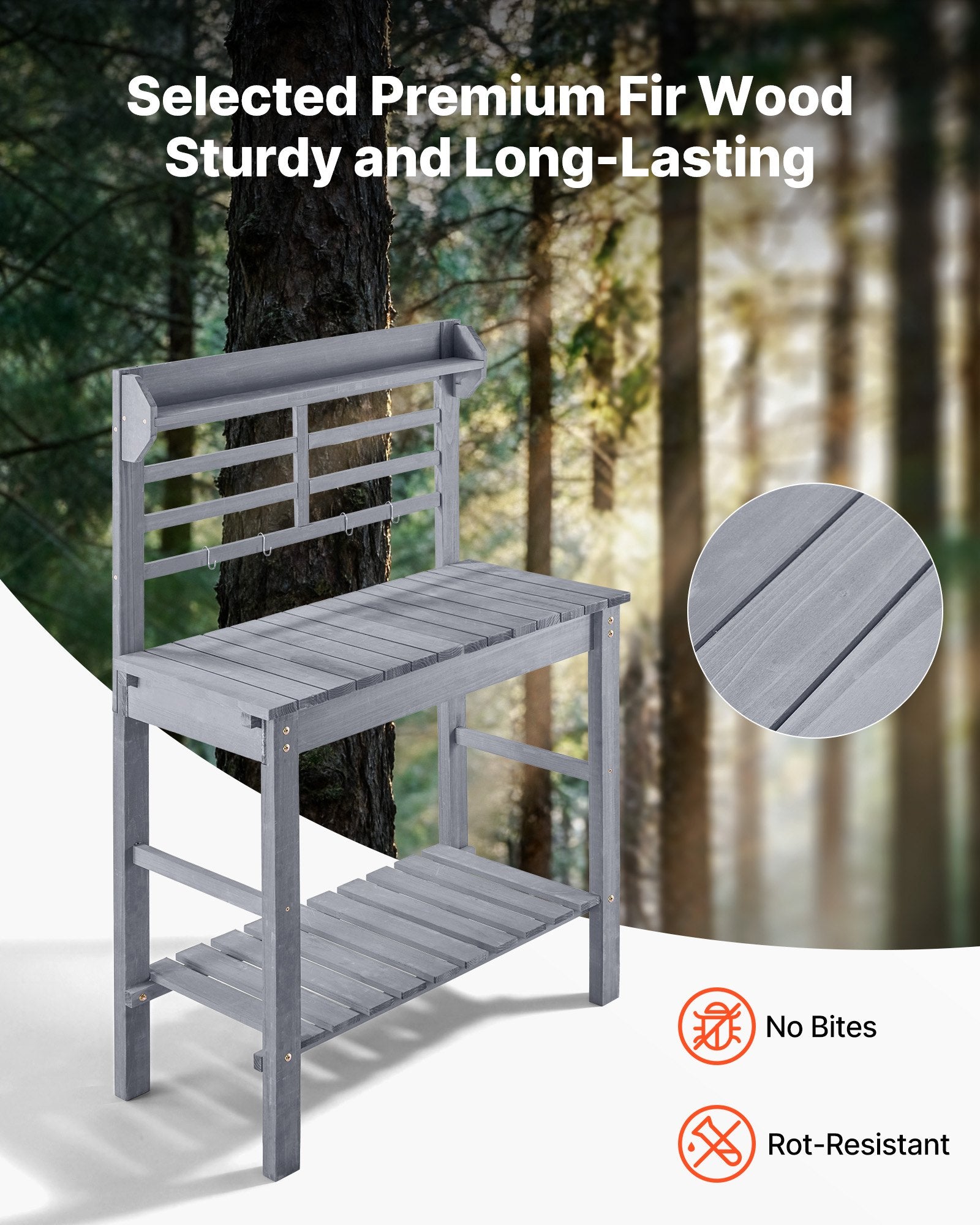 Sodininko stalas VEVOR DS-PB009, 94–140 cm reguliuojamas plotis