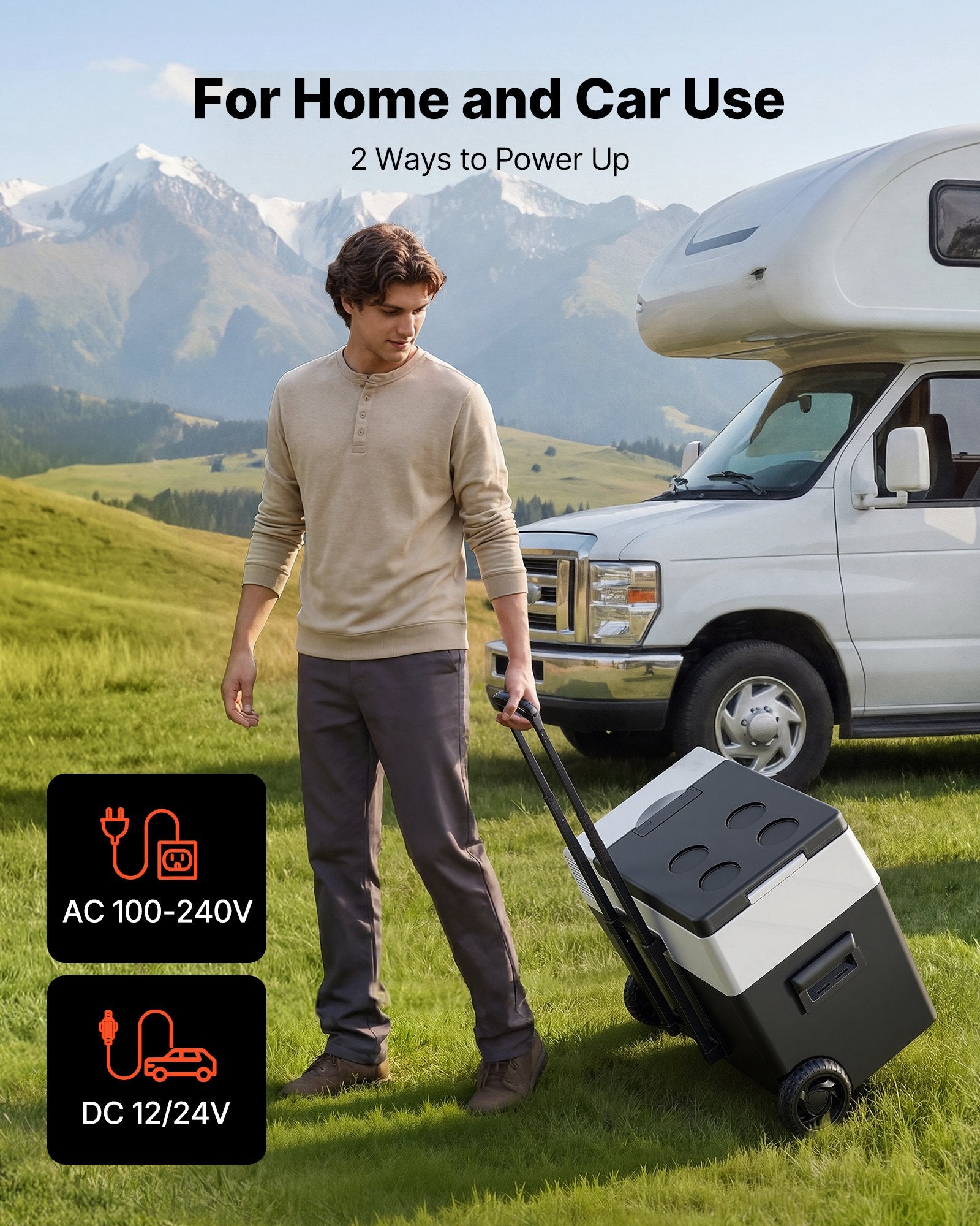 Automobilinis šaldytuvas VEVOR FC040, 40 l talpos