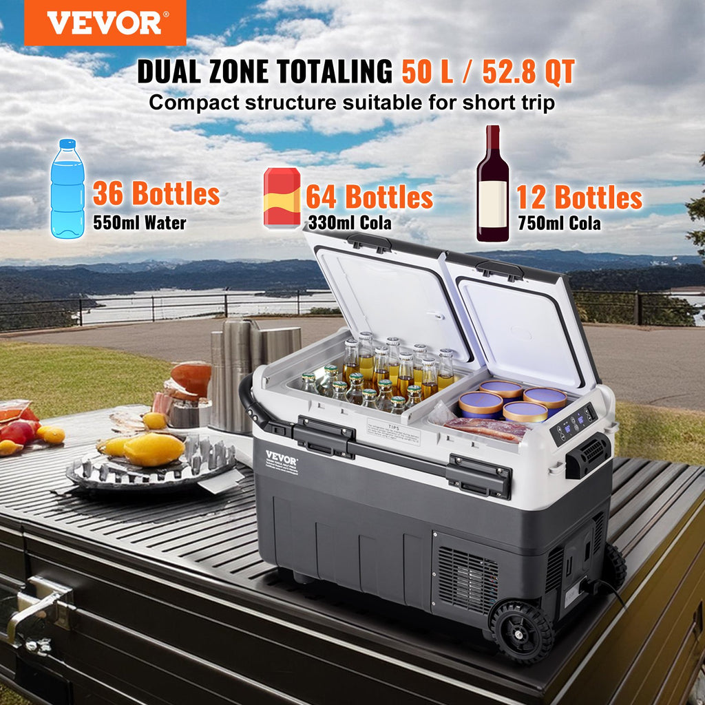 Nešiojamas automobilinis šaldytuvas VEVOR X50K, 50 l